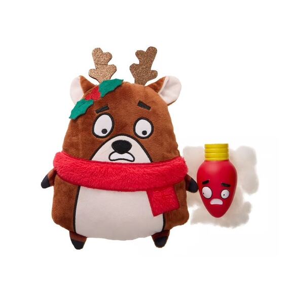 OMG! Surprise Restless Reindeer 2 in 1 Dog Toy Plush Chew Christmas Holiday - Picture 1 of 3